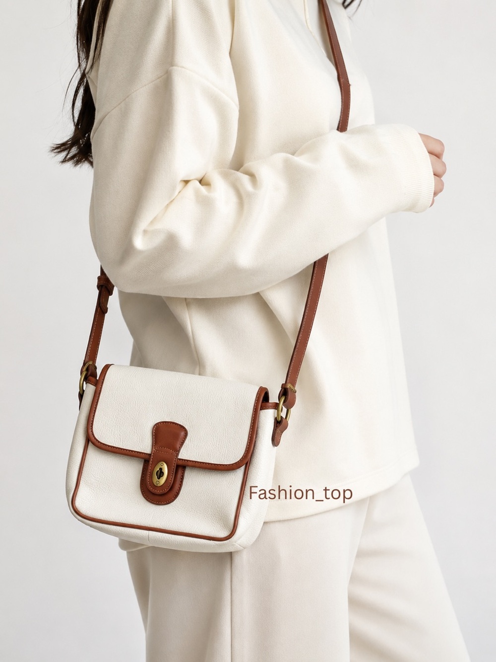 Coach Sheridan Mayfield Saddle Bag White Tan 1994 Y2K Vintage Crossbody Strap
